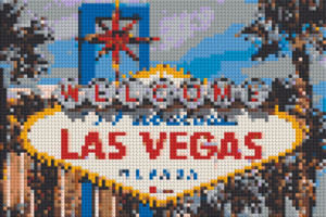 Brick mosaic kit Las Vegas Sign - brixio® 