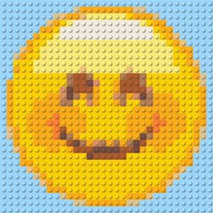 Brick mosaic kit Smiley - brixio® 