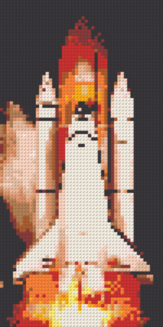 Brick mosaic kit Space Shuttle - brixio® 