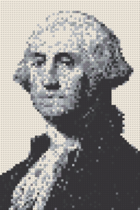 Brick mosaic kit George Washington - brixio® 