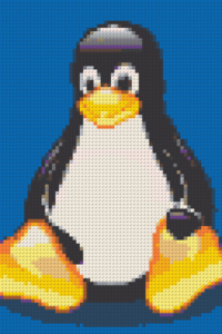 Brick mosaic kit Linux-Pinguin - brixio® 