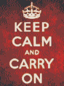 Brick mosaic kit Keep calm and carry on - brixio® 