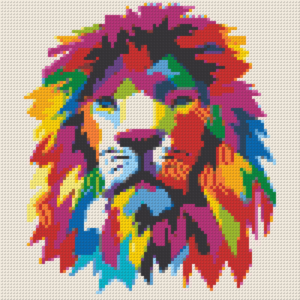 Klemmstein Mosaik Bausatz Color Lion I - brixio® 