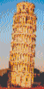 Klemmstein Mosaik Bausatz Schiefer Turm von Pisa - brixio® 