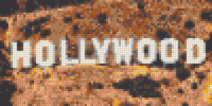 Brick mosaic kit Hollywood Sign - brixio® 