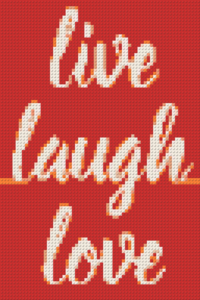 Brick mosaic kit live laugh love - brixio® 
