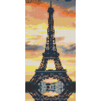 Klemmbaustein-Mosaik 'Eiffelturm'