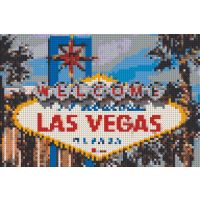 Klemmbaustein-Mosaik 'Las Vegas Sign'