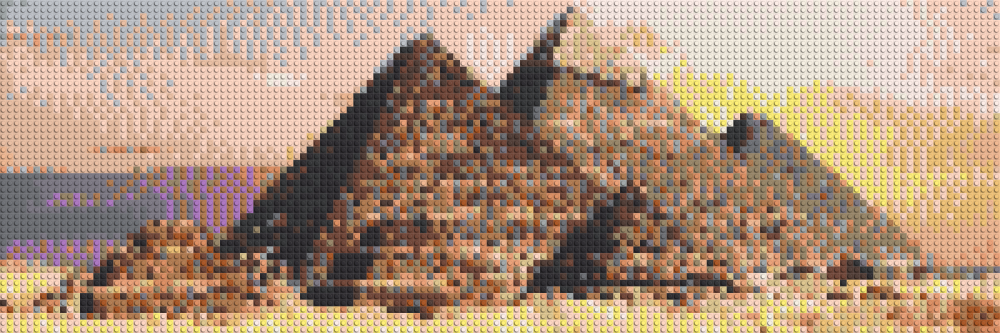 Klemmbaustein-Mosaik 'Pyramiden von Gizeh' von brixio®