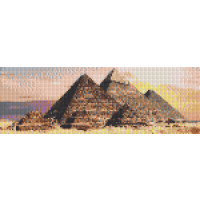 Klemmbaustein-Mosaik 'Pyramiden von Gizeh'