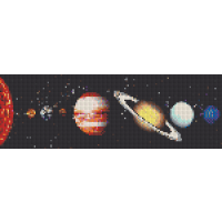 Klemmbaustein-Mosaik 'Sonnensystem'