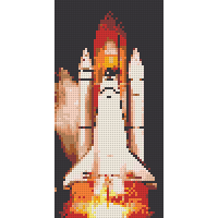 Klemmbaustein-Mosaik 'Space Shuttle'