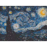Klemmbaustein-Mosaik 'Sternennacht'
