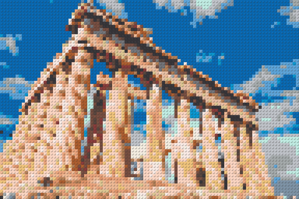 Klemmbaustein-Mosaik 'Akropolis' von brixio®