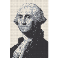 Klemmbaustein-Mosaik 'George Washington'