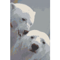 Klemmbaustein-Mosaik 'Eisbären'