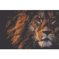 Klemmbaustein-Mosaik 'Dark Lion'