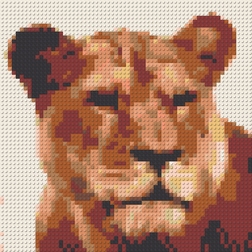 Klemmbaustein-Mosaik 'Lioness' von brixio®