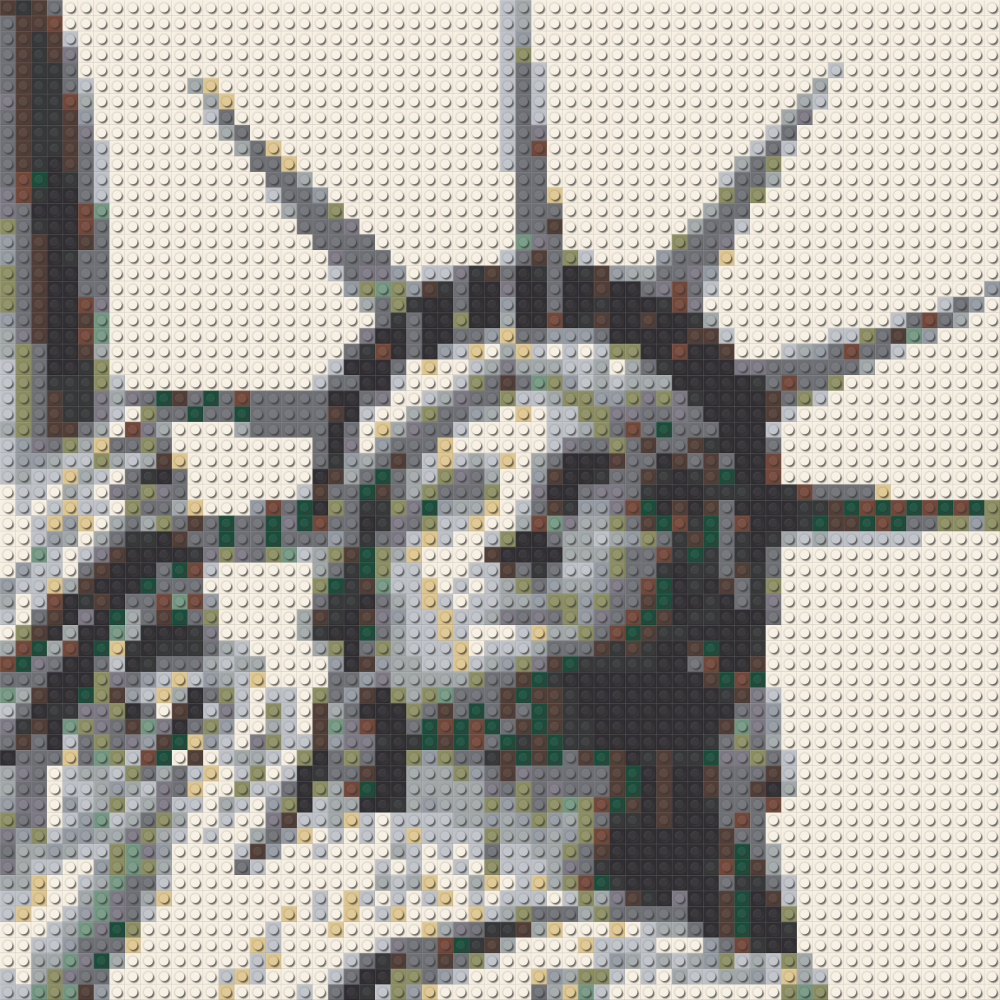 Klemmbaustein-Mosaik 'Freiheitsstatue' von brixio®