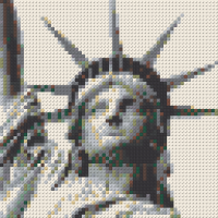 Klemmbaustein-Mosaik 'Freiheitsstatue'