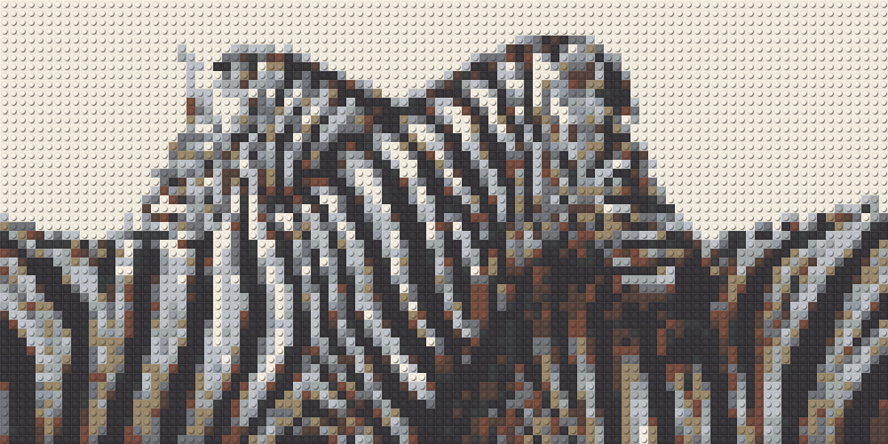 Klemmbaustein-Mosaik 'Zebras' von brixio®