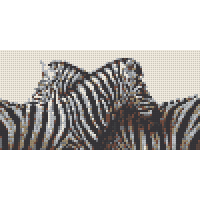 Klemmbaustein-Mosaik 'Zebras'