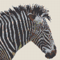 Klemmbaustein-Mosaik 'Zebra'