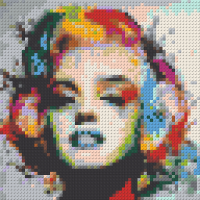 Klemmbaustein-Mosaik 'Marilyn Monroe - bunt'