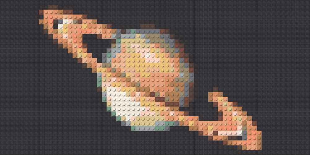 Klemmbaustein-Mosaik 'Saturn' von brixio®