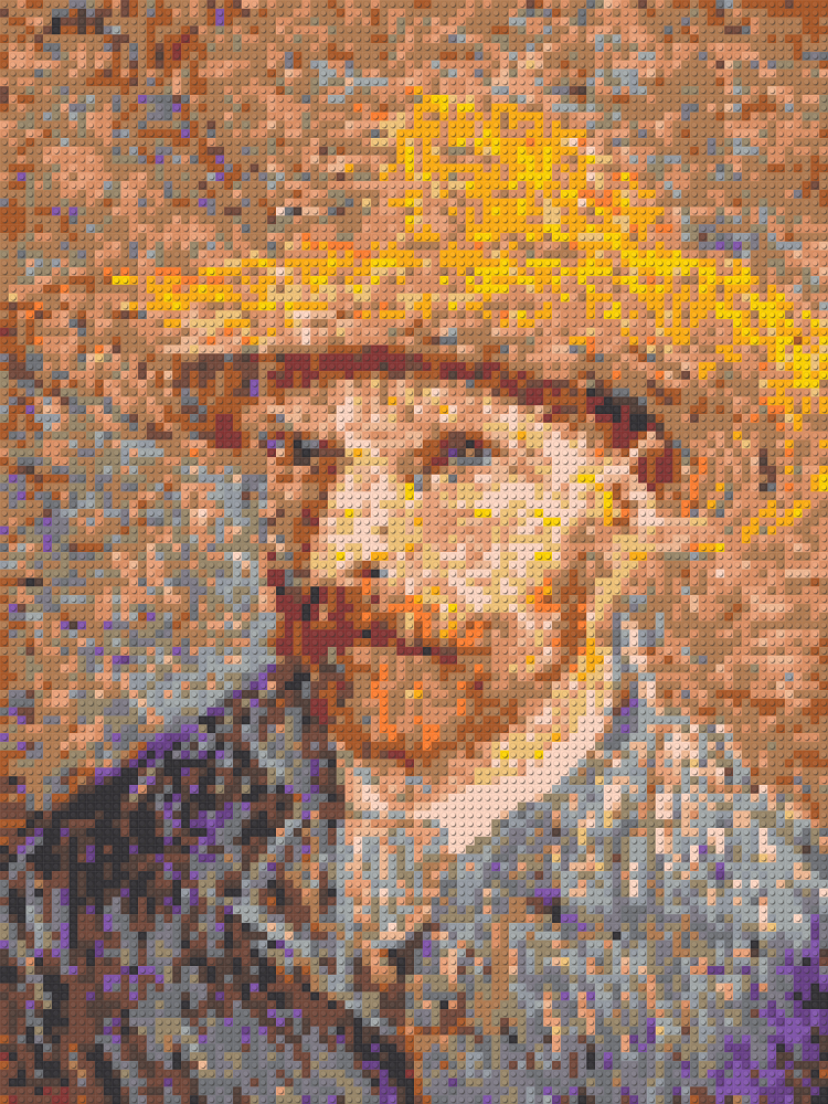 Klemmbaustein-Mosaik 'Vincent van Gogh' von brixio®