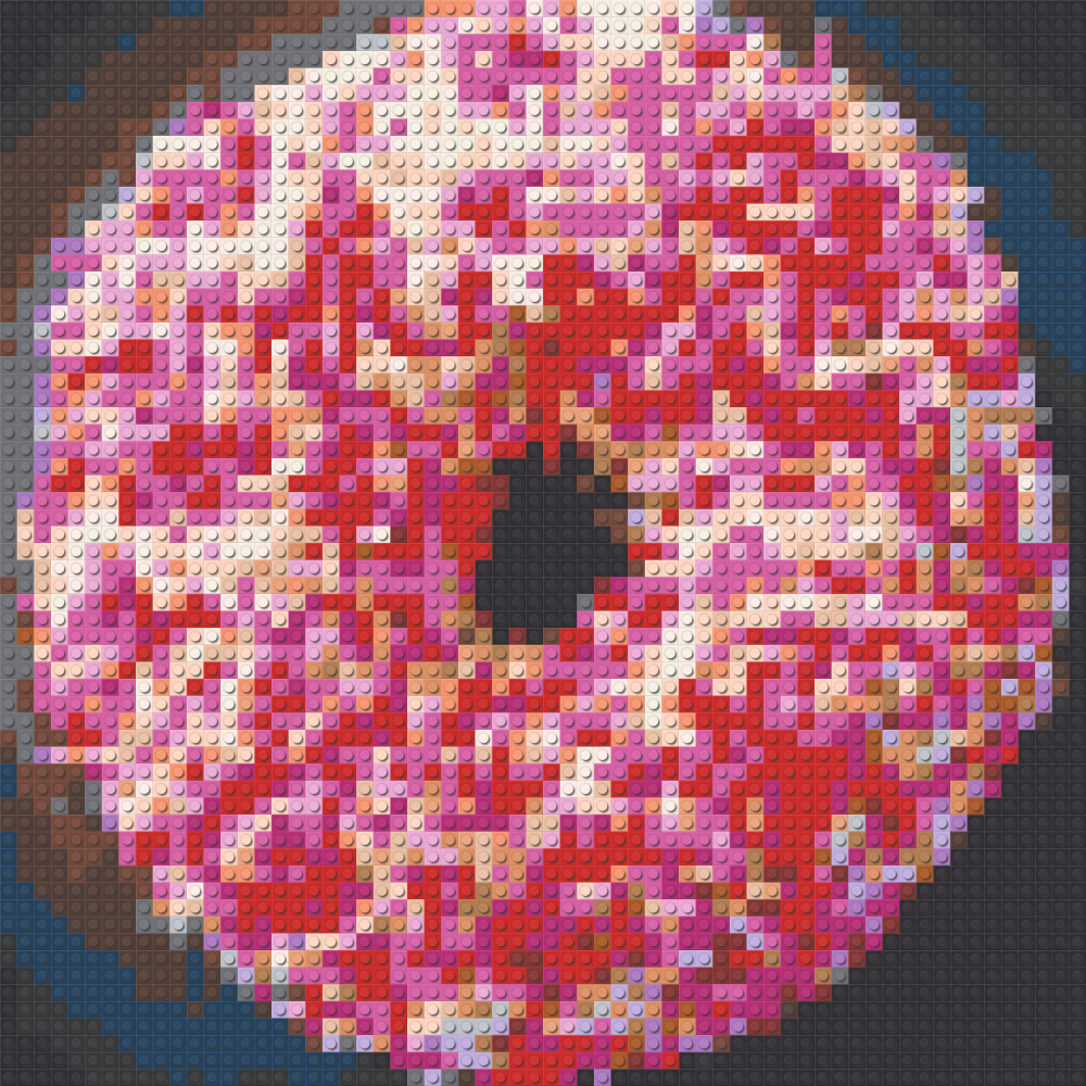 Klemmbaustein-Mosaik 'Donut' von brixio®