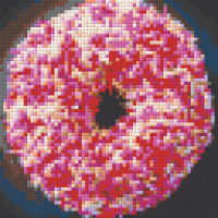 Klemmbaustein-Mosaik 'Donut'