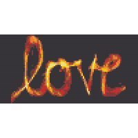 Klemmbaustein-Mosaik 'Love on fire'
