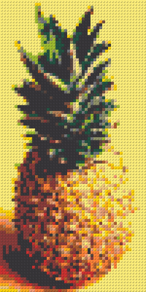 Klemmbaustein-Mosaik 'Ananas' von brixio®