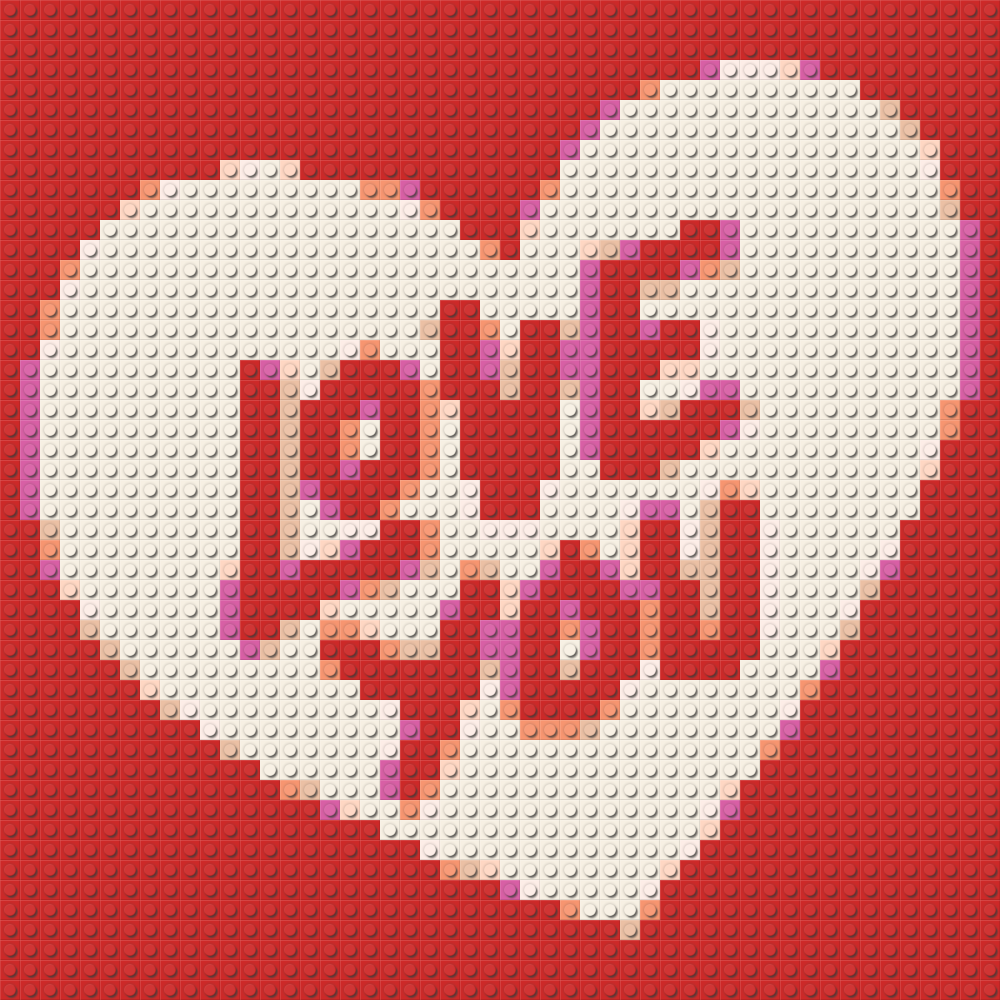 Klemmbaustein-Mosaik 'Love You' von brixio®