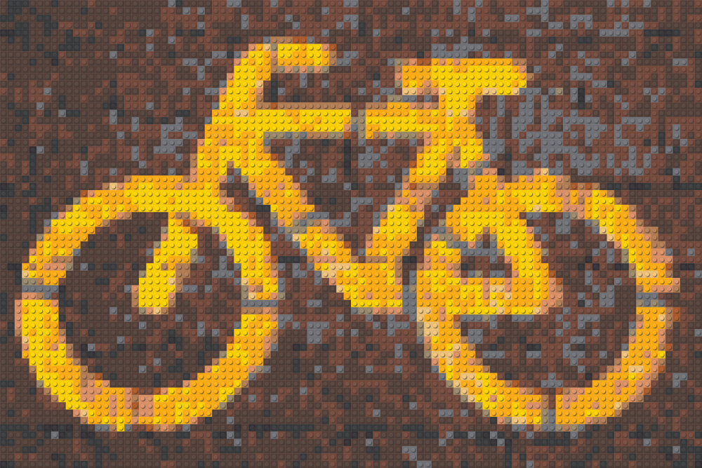 Klemmbaustein-Mosaik 'Cycling' von brixio®