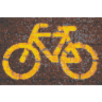 Klemmbaustein-Mosaik 'Cycling'