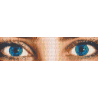 Klemmbaustein-Mosaik 'Augen'