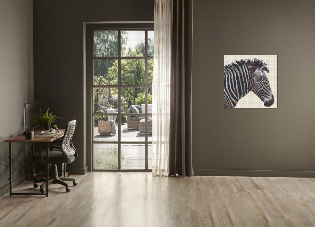 Mosaik-Ansicht 'Klemmbaustein Mosaik 'Zebra'' 