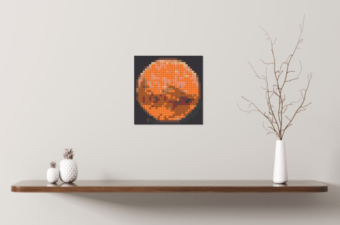 Mosaik-Ansicht auf einem Regal 'Mars' (Simulation)